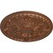 Ekena Millwork Tristan Ceiling Medallion (Fits Canopies up to 6 1/4"), 32 3/8"OD x 3 1/2"P, Polished Copper CM32TNPOS - alternate 2